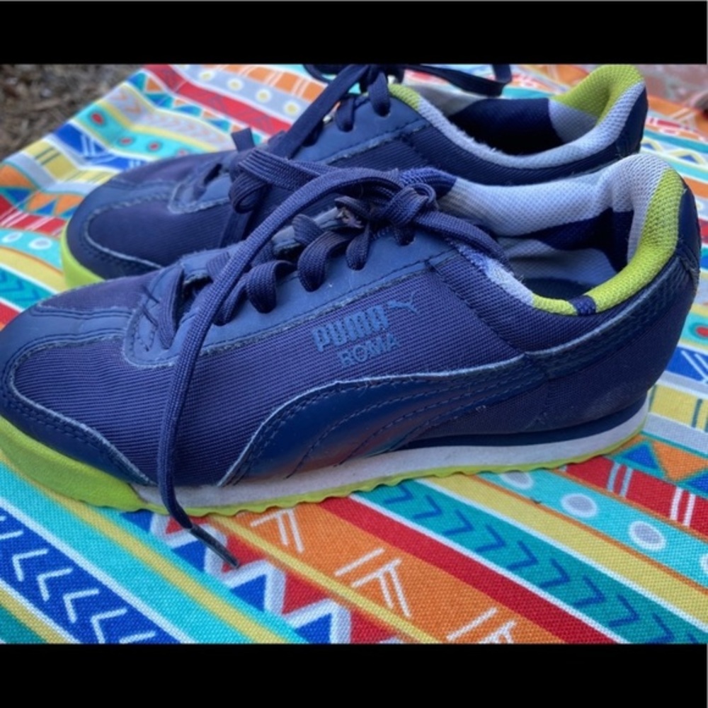 Puma Kids Sneakers - Navy and Lime